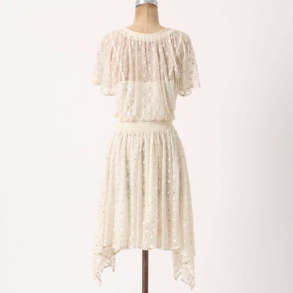 ANTHROPOLOGIE DRESS LEIFNOTES DOT-GLEAM ASYMMETRIC DRESS - Picture 8 of 9